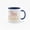 Deep Blue, variant on 11 Ounce "Stay Positive" Ceramic Mug with Colorful Inner Lining - Inspirational Quote Coffee Cup with Script Design