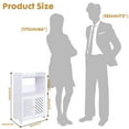 thumbnail image 3 of PinkSheep Bathroom Floor Storage Cabinet, 4 Tier Free Standing Shelving Unit Organizer Stand with 2 Doors 3 Shelves for Small Spaces, White, 3 of 8