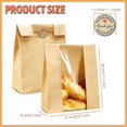 thumbnail image 2 of 50Pcs Homemade Bread Bag with Clear Window Suitable for Bakers for Packaging and Storage of Baked Goods, 2 of 5