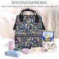 thumbnail image 5 of Gaeub Purple-Gold Triangles Print Mummy Diaper Bag Backpack,Durable Maternity Baby Nappy Casual Shoulder Bags,Travel Hiking Outdoor Pack, 5 of 6
