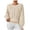 Beige, variant on Ediodpoh Women's Casual Solid Color Crew Neck Threaded Pullover Sweater Womens Sweaters Purple XL