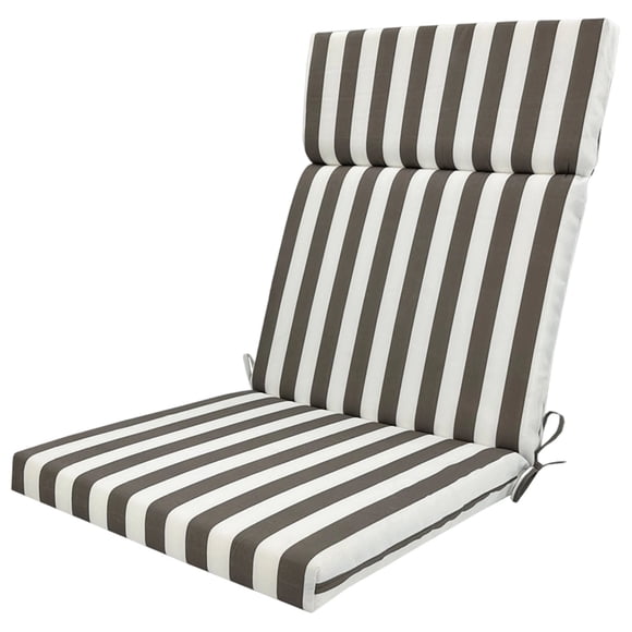Outdoor Indoor Water Resistant Seat Cushion with Backrest Deep Chair Cushion for Patio Lawn Camping Beach Picnic Travel Office Sofa Chairs Rain Proof Fade Resistant with Secure Ties