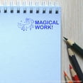 thumbnail image 2 of Large Pre-Inked Magical Work Stamp, Slim 1854, Ultra Slim Design, Impression Size 1-13/16" by 2-1/2", Up to 25,000 Impressions - Black Ink, 2 of 10