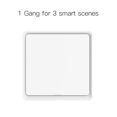 thumbnail image 1 of Wireless Scene Switch Push Button Smart Switch Wall Panel Battery Powered Tuya/ Smart Life APP Remote Control for Smart Home Devices(ZigBee Hub Required), White 1 Gang, 1 of 8