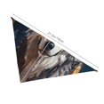 thumbnail image 3 of Naloa Oil Painting Tribal Wolf Dog Bandanas 1PC Washable Triangle Dog Scarfs Premium Durable Fabric, for Small Medium Large Dogs and Cats, 3 of 6