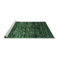 thumbnail image 2 of Ahgly Company Machine Washable Indoor Rectangle Abstract Turquoise Blue Contemporary Area Rugs, 2' x 4', 2 of 4