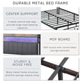 thumbnail image 6 of Clearance! Queen Bed Frame with 2-Tier Storage Headboard, Metal Platform Bed Frame with 2 Storage Drawers, Built in Charging Station & LED, Noise-Free/No Box Spring Needed/Easy Assembly, Grey, 6 of 9