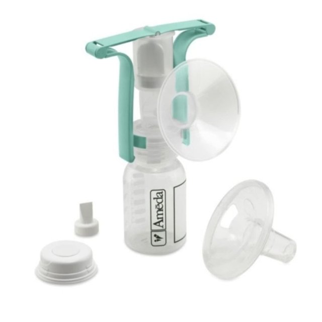 Extractor de leche manual Ameda de una mano con estimulador Flexishield