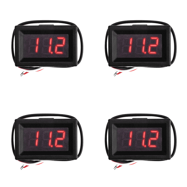 Voltímetro digital 3 hilos 0 36 pulgadas Probador pantalla LCD dígitos 0-100 V () Rojo