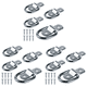 thumbnail image 1 of 4 Uds 3/8 Anillos en D Resistentes Anclas Amarre 2400LBS Anillo Retención Clip Remache, 1 of 7