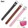 thumbnail image 3 of 6Pcs Bicycle Basket Strap Adjustable Leather Bike Basket Straps For Fixing Most Bicycle Front Handlebar Baskets Cycling Access, 3 of 7