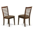 thumbnail image 2 of East West Furniture Dover 9-piece Wood Dining Set w/ Fabric Chairs in Mahogany, 2 of 3