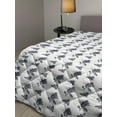 thumbnail image 2 of Bohemian Down Alternative Comforter, Repetitive Ombre Colored Lotus Flowers and Crescent Moon Print, Microfiber Quilt for All Season, 5 Sizes, Dark Blue Grey and Multicolor, by Ambesonne, 2 of 3