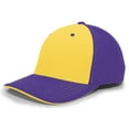 thumbnail image 2 of Pacific Headwear M2 Performance Contrast Flexfit Cap 398F Gold/Purple/Purple S/M, 2 of 2