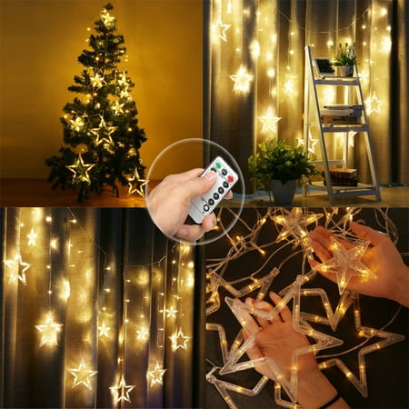 12 Stars 138 Leds Curtain String Lights Window Lights Diy Lighting