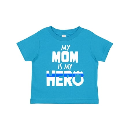 

Inktastic My Mom is My Hero Police Officer Family Gift Toddler Boy or Toddler Girl T-Shirt