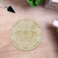 thumbnail image 1 of serony Round Wooden Carven Pendulum Board Metaphysical Board with Black Pendant Necklace Divination Metaphysical Board Wooden Home Decor C, 1 of 9