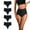 Black, variant on Yunleeb High Waisted Thong No Show Underwear for Women,Seamless High Rise Panties 4 Pack Black XL