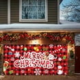 thumbnail image 4 of Elainilye Christmas Garage Door Banner for Outdoor Decor, Large Holiday Yard Door Cover with Merry Christmas Design, Porch Backdrop for Xmas Party Supplies, 4 of 6