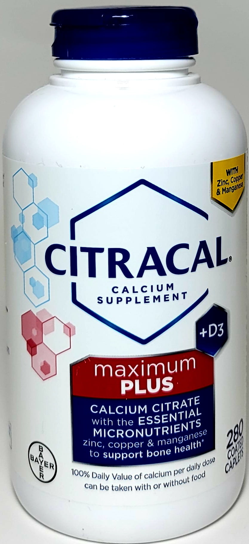 Citracal Calcium Supplement Maximum Plus + D3. 280 Coated Caplets