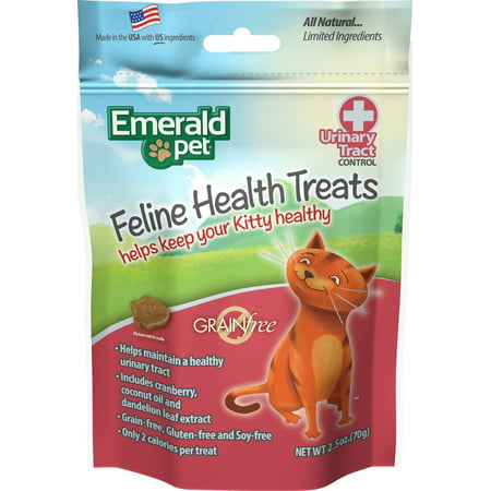 Emerald Pet Products Inc-Emerald Pet Feline Treats Urinary Tract Formula- Chicken 2.5