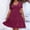 Wine, variant on LJEFF Women Puff Sleeve Dress, A-Line Soft Crew Neck Casual Summer Plus-Size Dresses Sky Blue