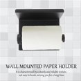 thumbnail image 2 of Wall Mounted Paper Holder Wall Mount Tissue Roll Holder Punch Free Storage Shelf, 2 of 9