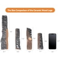 thumbnail image 2 of Gas Fireplace Logs - 4 Small Pcs Ceramic Wood Logs and Accessories for All Types of Indoor Gas Inserts, Ventless & Vent Free, Propane, Gel, Ethanol, Electric or Outdoor Fireplaces & Fire Pits, 2 of 7