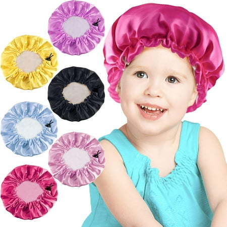 

6 Pcs Kids Bonnet Toddler Hair Bonnet Satin Sleeping Bonnet Adjustable Sleeping Cap Drawstring Bonnet for Kids Toddlers