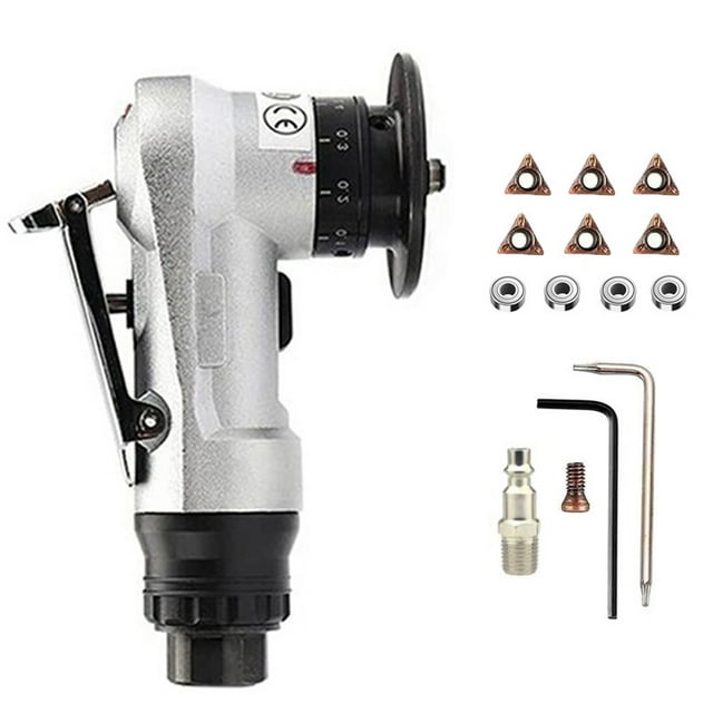 Riwcyla Pneumatic Chamfering Machine Carpenter Chamfering Tool Portable Handheld Grinder Metal Wood Acrylic Deburring Beveling Machine