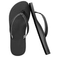 thumbnail image 4 of Bkhluea Women Distressed Suede Stitch Detail Thong Flat Flip Flop Sandals Slip On Casual Footwear For Beach Home Outdoor Daily Summer Walking Shopping, 4 of 6