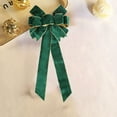 thumbnail image 3 of VAJUSO 1pcs Large Velvet Christmas Bows 23.62x10.63in, Christmas Bows Decorations for Xmas Tree Wreath Fence Stairs Fireplace Home Front Door, Green, 3 of 5