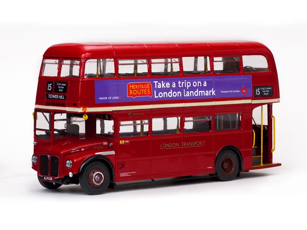 Diecast Routemaster Double Decker Public London Red Bus Boxed 1 32 5" for sale online