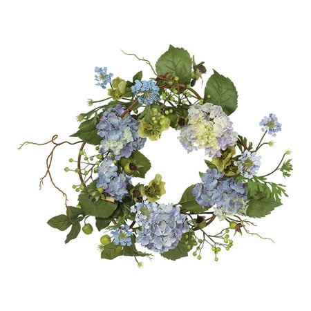 Nearly Natural 20" Hydrangea Wreath