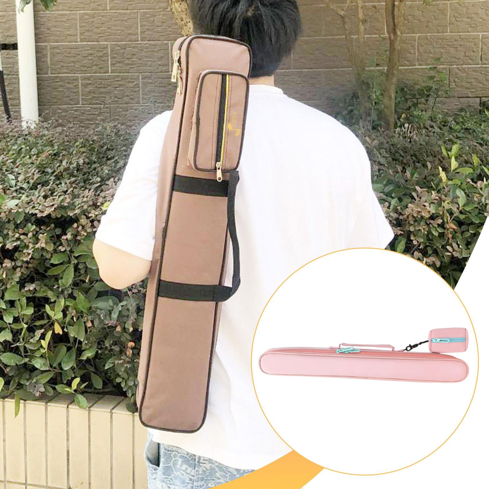 LeeQinersw Flute Carrying Case Carrying Pouch Gift Lightweight Bamboo Flute Storage Bag Pink