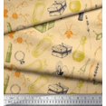 thumbnail image 2 of Soimoi Rayon Crepe Fabric Jewelry,Bellies & Lipstick Fashion Decor Fabric Printed Yard 46 Inch Wide, 2 of 3