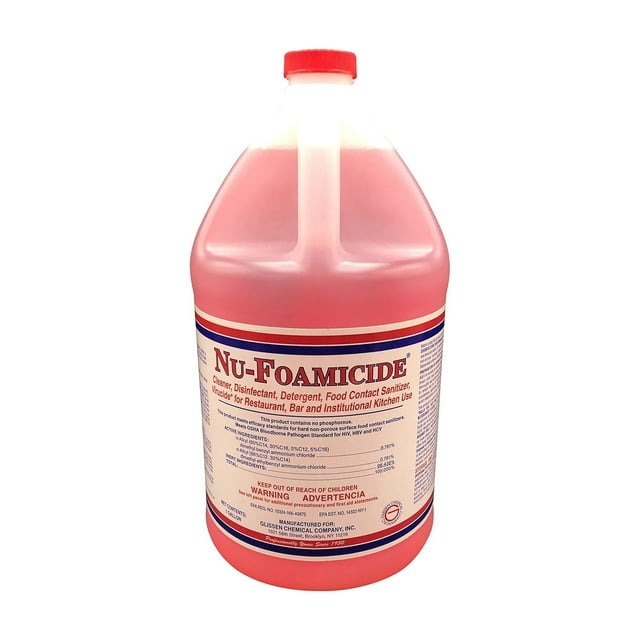 Glissen Nu-Foamicide Cleaner Concentrate, Industrial & Commercial Use, 1 Gal, 300048
