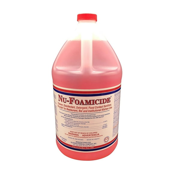 Glissen Nu-Foamicide Cleaner Concentrate, Industrial & Commercial Use, 1 Gal, 300048