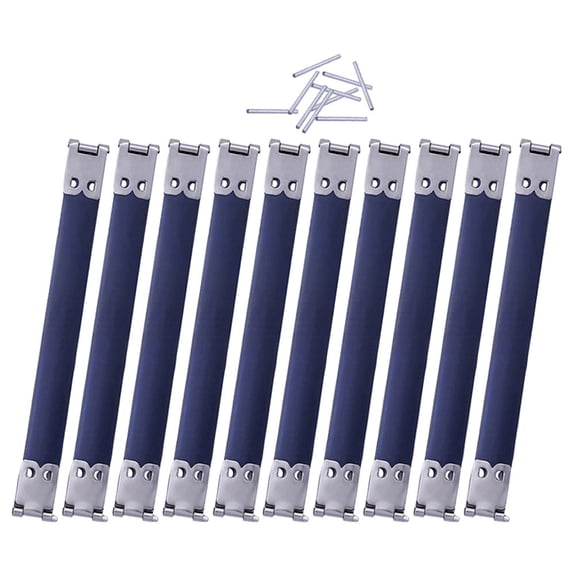 Soimiss 10pcs Metal Handbag Hinge Spring Frame for DIY Enthusiasts Navy for Wallets