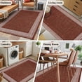 thumbnail image 6 of Coffee Brown Retro Greek Key Large Area Rugs for Bedroom Living Room, Non Slip Carpet Bedside Rug, Geometric Greece Ancient Farmhouse Rectangular Floor Cover Kitchen Accent Rug 2.7'x5' for Office, 6 of 9