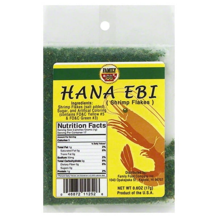 魚介類(加工食品) Hana Family Foods Family Hana Ebi, 0.6 oz - Walmart.com