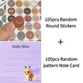 thumbnail image 4 of Colorful Insect - Pattern Sticky Notes (3.54×3.54 inches) 100-pack with105 Emoticon Stickers, Quickly Jotting Down Reminders, Leaving Temporary Messages, Easy To Write on, Great for Project Planning, 4 of 12