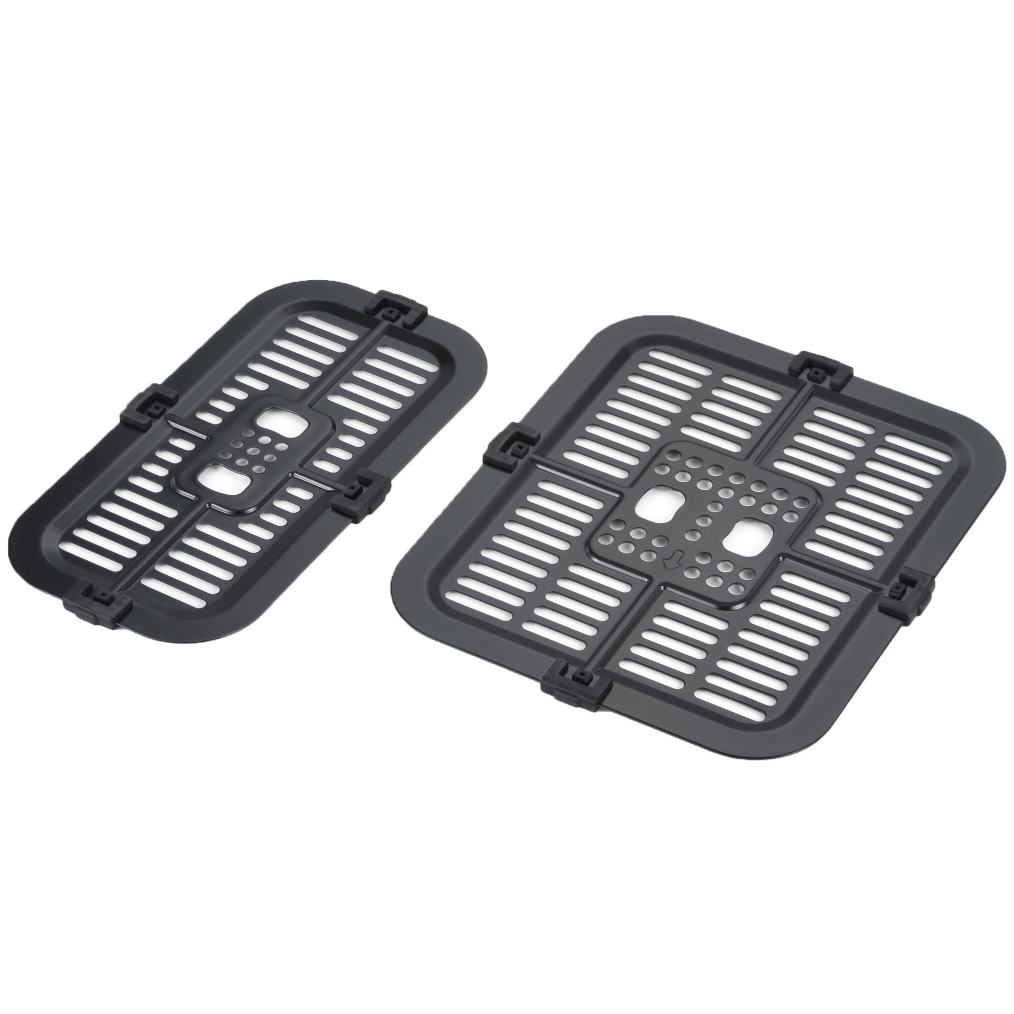 Tru 9 Quart Dual Basket Digital Air Fryer Black and Stainless