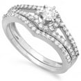 thumbnail image 2 of Pleasing Halo Diamond Wedding Ring set 1 Carat Round Cut Diamond on Gold, 2 of 2