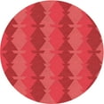 thumbnail image 1 of Ahgly Company Tapis d'Intérieur Rond Lavable en Machine Rouge Transitionnel, 3 Pieds Rond, 1 of 7