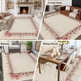 thumbnail image 5 of 6'x9' Area Rugs, Pink Floral Indoor Outdoor Area Rug for Living Room Bedroom, Spring Farmhouse Flowers Watercolor Washable Bathroom Rugs Kitchen Floor Carpet Mats Home Decor Aesthetic, 5 of 8