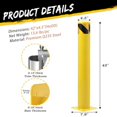 thumbnail image 2 of Telyswee 1pcs 2pcs Safety Bollard Post, 42" Height Steel Bollard Post, 4.5" Diameter Security Traffic Barrier Post, Yellow Steel Bollard for Warehouse Parking Lot, 2 of 7
