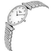 Longines La Grande Classique Stainless Steel Mother-Of-Pearl Dial Diamonds Quartz Womens Watch L4.741.0.80.6
