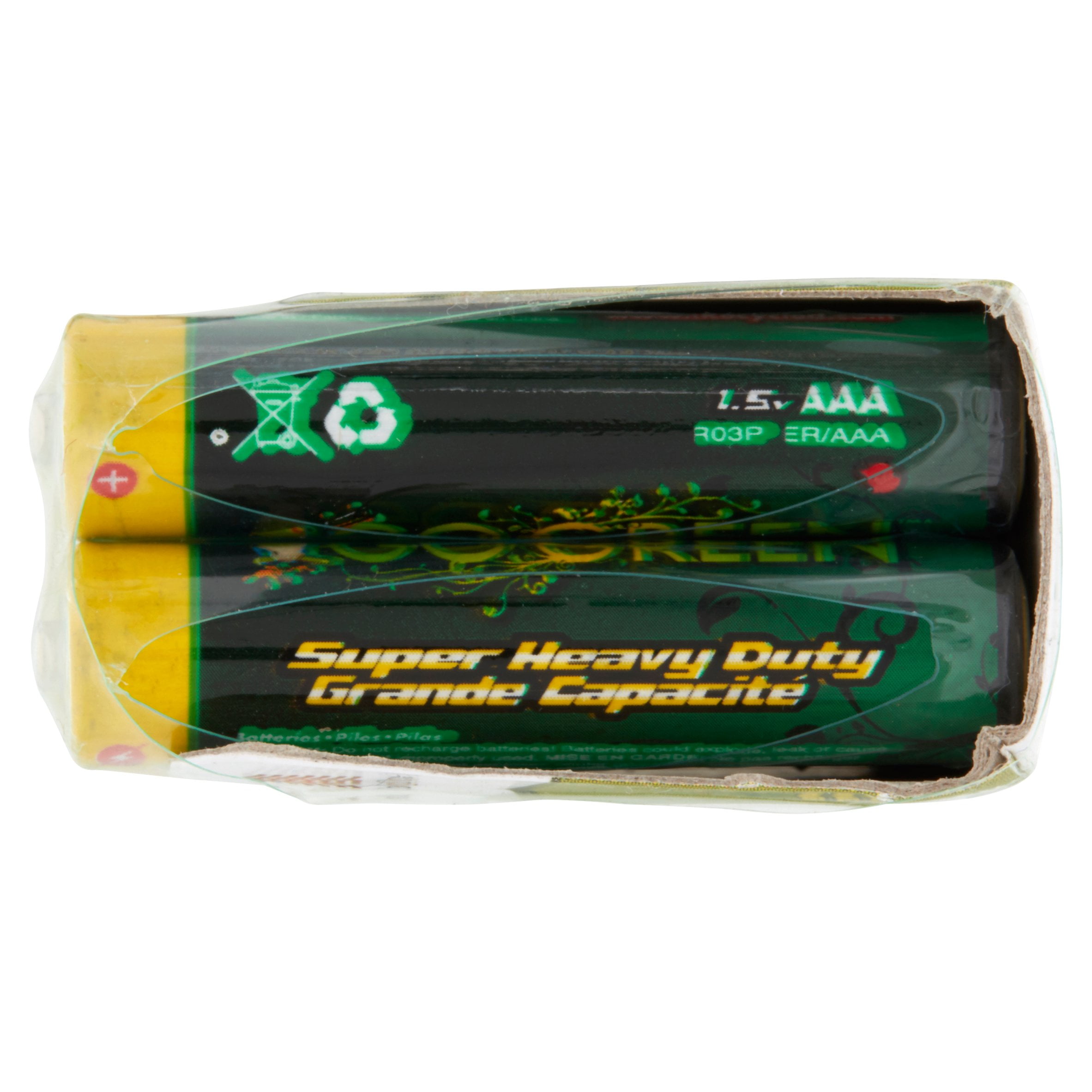 Go Green Heavy Duty AAA Batteries, 20 Count