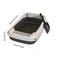 thumbnail image 2 of Semi Enclosed Cat Litter Box with Litter Shovel, Anti-Splash Pet Toilet Tray, Low Entry Spill Proof Litter Pan for Kittens, Easy Clean Plastic Cat Poop Basin for Indoor Potty Training Home Use, 2 of 6